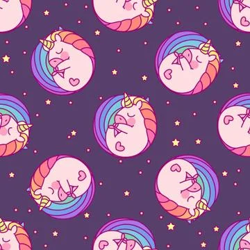 Vector unicorn seamless pattern Stock Illustration