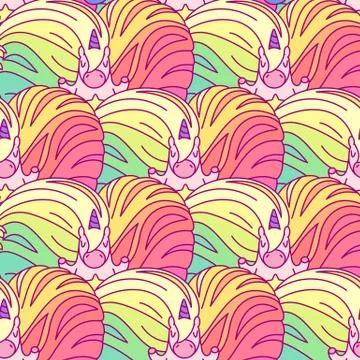 Vector unicorn seamless pattern Stock Illustration