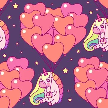 Vector unicorn seamless pattern Stock Illustration