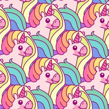 Vector unicorn seamless pattern Stock Illustration