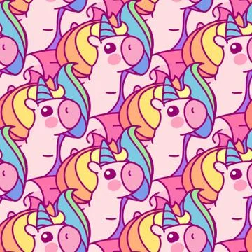 Vector unicorn seamless pattern Stock Illustration