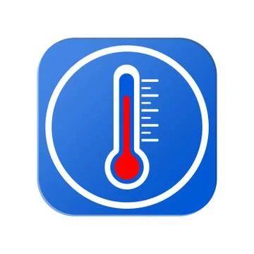 Vector universal icon. A thermometer for measuring temperature. Simple design Illustrazione stock