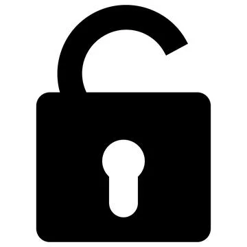 Vector Unlock Flat Icon Illustration Stock Illustration