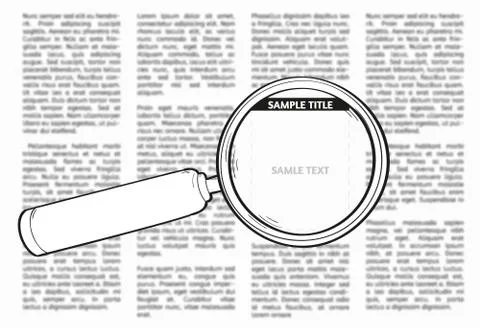 Vector unsharp newspaper Illustrazione stock