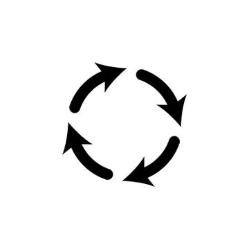 Vector update icon. vector illustration black on white background Stock Illustration