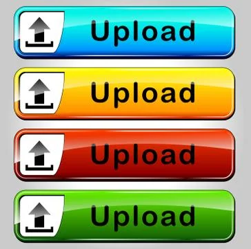 Vector upload buttons Illustrazione stock