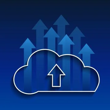 Vector upload cloud, hosting, computing design Stock Illustration