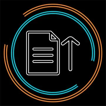 Vector Upload file icon - file document Stock Illustration
