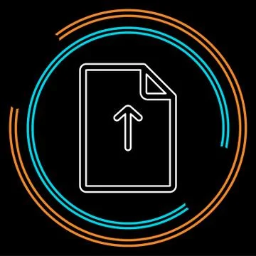 Vector Upload file icon - file document symbol Stock Illustration