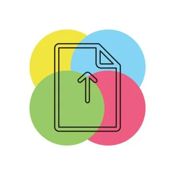 Vector Upload file icon - file document symbol Stock Illustration