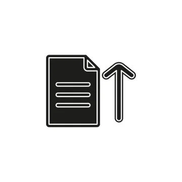 Vector Upload file icon - file document symbol - illustration 스톡 일러스트