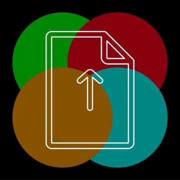 Vector Upload file icon - file document symbol イラスト素材
