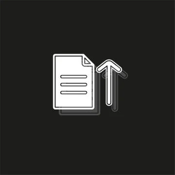 Vector Upload file icon - file document symbol - illustration Stock Illustration