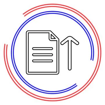 Vector Upload file icon - file document Stock Illustration
