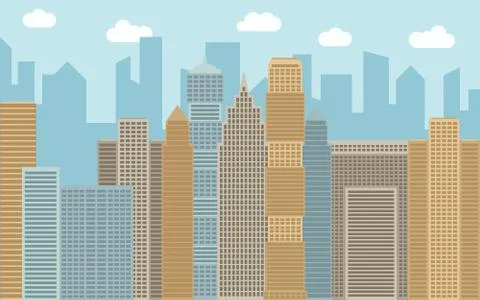 Vector urban landscape illustration Stock-Illustration