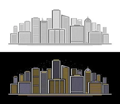 Vector Urban Skyline Stock Illustration