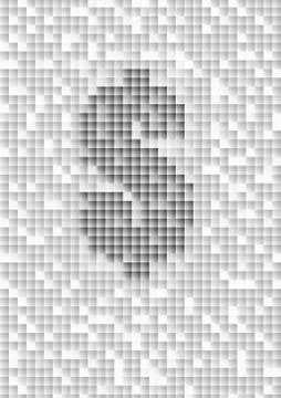 Vector : US dollar on abstract squares Stock Illustration