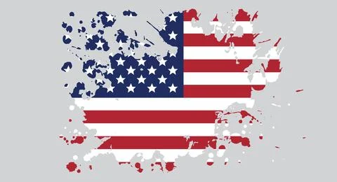 Vector USA Flag. American Flag Symbol.Icon For Website Or Mobile App Stock Illustration