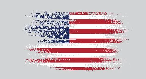 Vector USA Flag. American Flag Symbol.Icon For Website Or Mobile App Stock Illustration