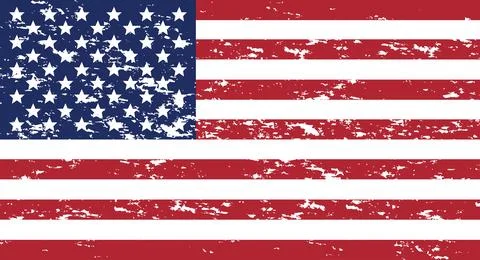 Vector USA Flag. American Flag Symbol.Icon For Website Or Mobile App Stock Illustration