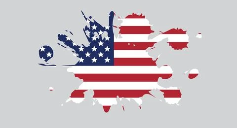 Vector USA Flag. American Flag Symbol.Icon For Website Or Mobile App Stock Illustration