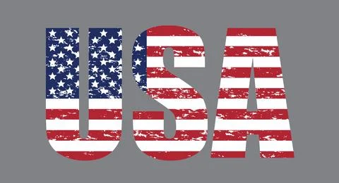 Vector USA Flag. American Flag Symbol.Icon For Website Or Mobile App Stock Illustration