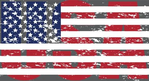 Vector USA Flag. American Flag Symbol.Icon For Website Or Mobile App Stock Illustration