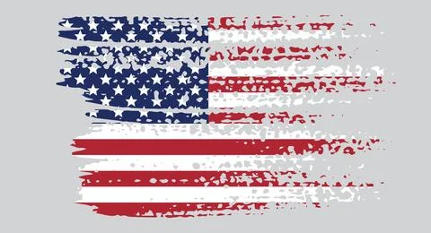 Vector USA Flag. American Flag Symbol.Icon For Website Or Mobile App Stock Illustration