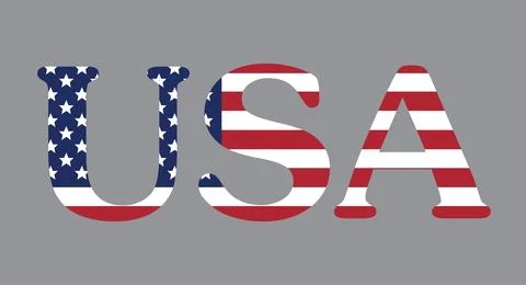Vector USA Flag. American Flag Symbol.Icon For Website Or Mobile App Stock-Illustration