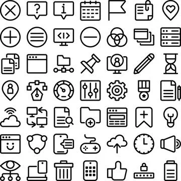 Vector of User Experience Icon Set. Perfect for user interface, new application Stock Illustration