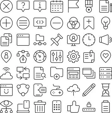 Vector of User Experience Icon Set. Perfect for user interface, new application Stock Illustration
