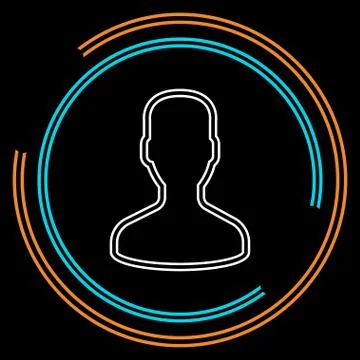 Vector user icon, avatar silhouette Stock Illustration
