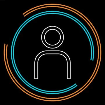 Vector user icon, avatar silhouette Illustrazione stock