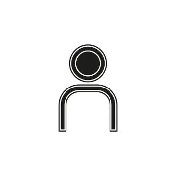 Vector user icon, avatar silhouette, social symbol - member sign Stock Illustration