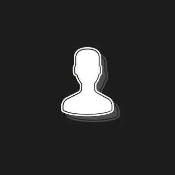 Vector user icon, avatar silhouette, social symbol - member sign Stock Illustration