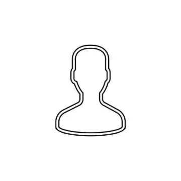 Vector user icon, avatar silhouette Stock Illustration