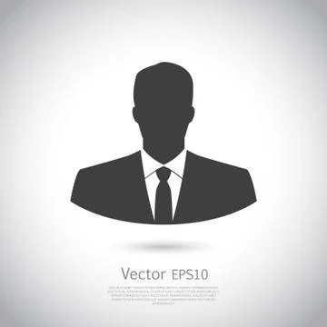 Vector user icon of man in business suit Stock Illustration