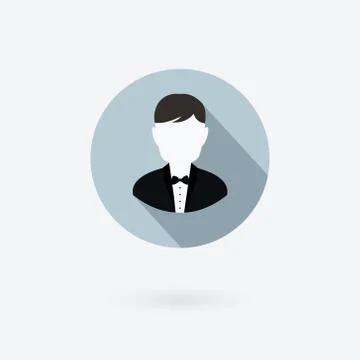 Vector user icon of man in business suit. Stock Illustration