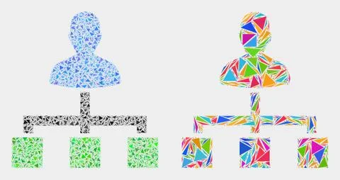 Vector User Links Mosaic Icon of Triangle Elements イラスト素材