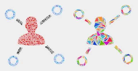 Vector User Links Mosaic Icon of Triangle Items イラスト素材