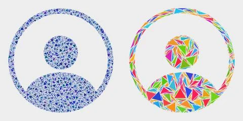 Vector User Mosaic Icon of Triangle Elements 스톡 일러스트