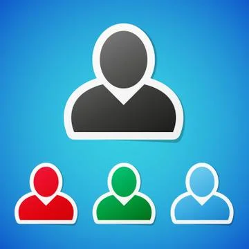Vector user sticker Stock Illustration