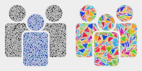 Vector Users Mosaic Icon of Triangle Elements Illustrazione stock