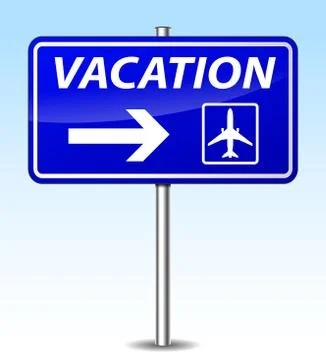 Vector vacation sign Stock Illustration