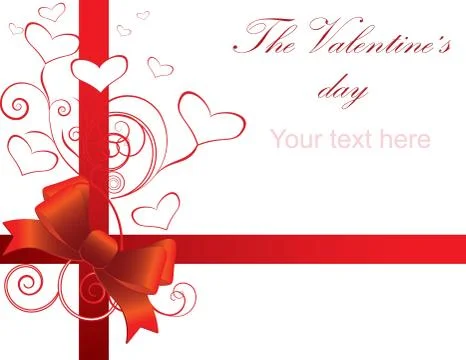 Vector valentine background with heart Stock Illustration