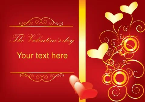 Vector valentine background with heart Stock Illustration