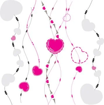 Vector valentine background with heart Stock Illustration