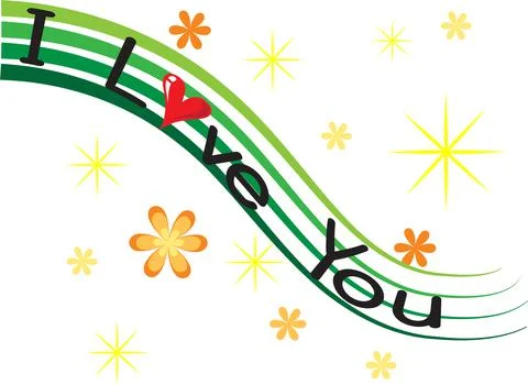 Vector Valentine card heart shape design sticker Stock Illustration