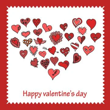 Vector Valentine Greeting card Stock Illustration