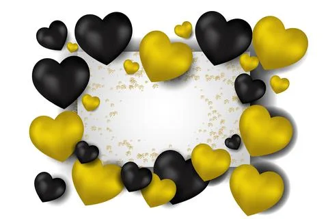 Vector. Valentine's day abstract background. Realistic 3d balloons. Stock Illustration